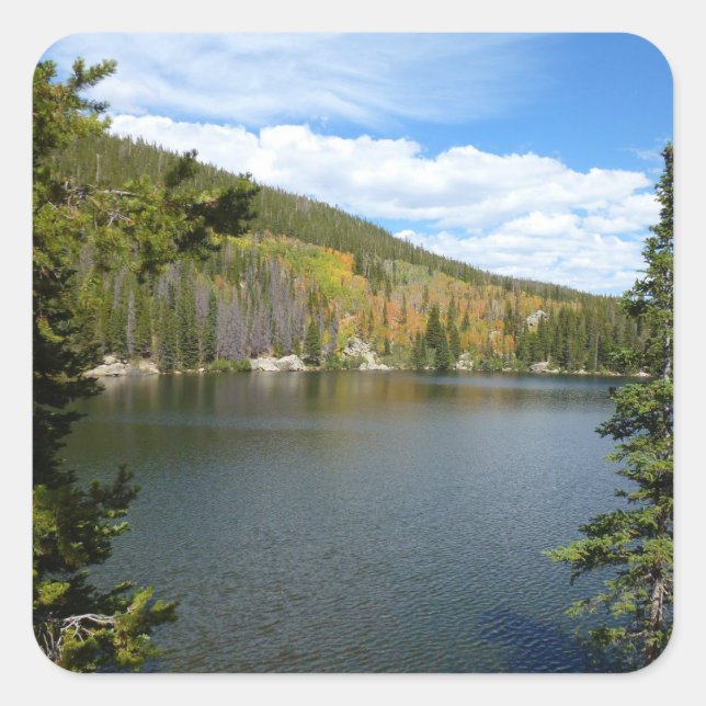 Bear Lake at Rocky Mountain National Park Square Sticker (Front)