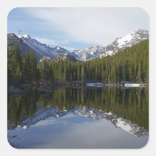 Bear Lake Reflection II Square Sticker (Front)