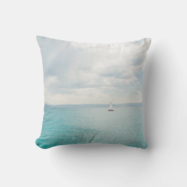 Bear Lake sailboat pillow (Front)