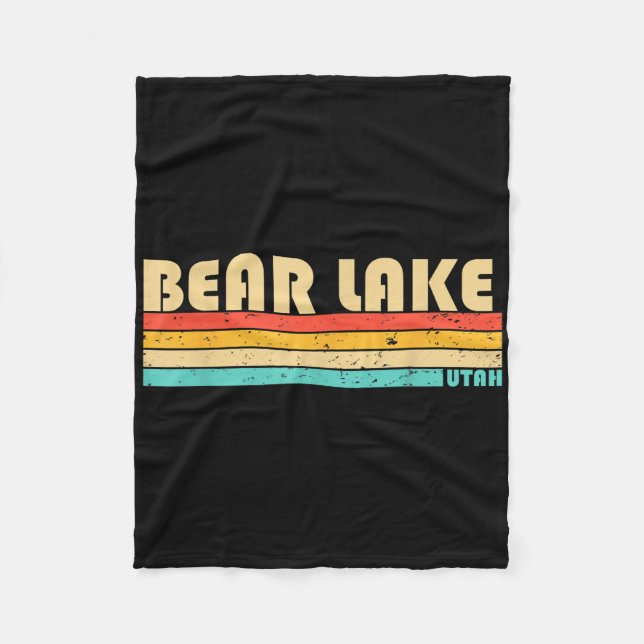 Bear Lake Utah Funny Fishing Camping Summer  Fleece Blanket (Front)