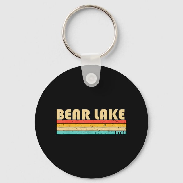 Bear Lake Utah Funny Fishing Camping Summer  Key Ring (Front)