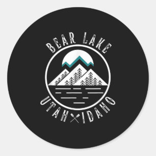 Bear Lake Utah Idaho Camping Boating  Classic Round Sticker