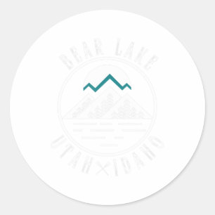 Bear Lake Utah Idaho Camping Boating Classic Round Sticker