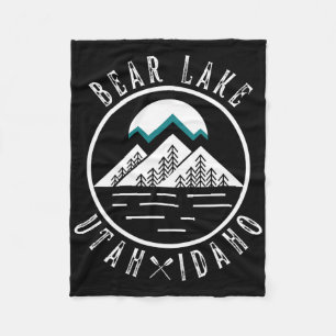 Bear Lake Utah Idaho Camping Boating  Fleece Blanket