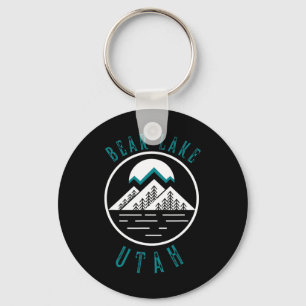 Bear Lake Utah Mountain Skiing Hiking Fishing Boat Key Ring