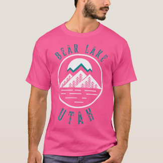 Bear Lake Utah Mountain Skiing Hiking Fishing Boat T-Shirt
