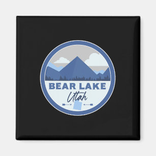 Bear Lake Utah Ut Mountains Badge Hiking Souvenir  Magnet