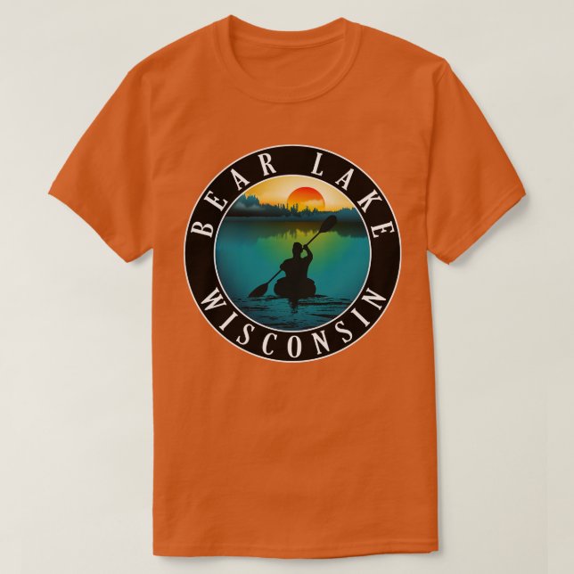 Bear Lake Wisconsin Kayaking T-Shirt (Design Front)