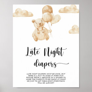 Bear \ Late night diapers game Poster