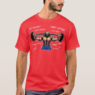 Bear Lift Graphic Gym Fitness Training Weight Trai T-Shirt