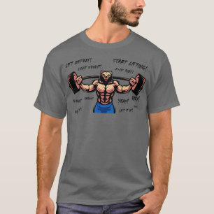 Bear Lift Graphic Gym Fitness Training Weight Trai T-Shirt