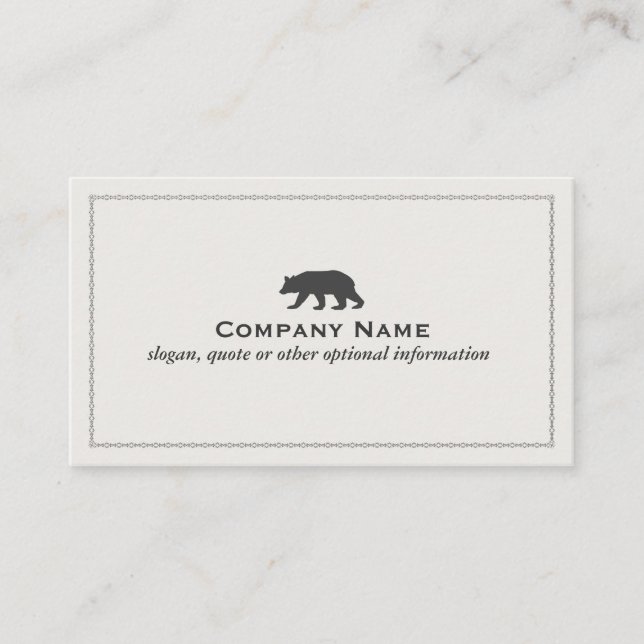 Bear Logo Business Card (Front)