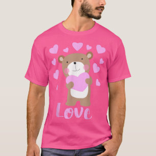 Bear Love Hearts for Boys Girls Kids T-Shirt