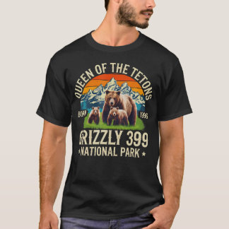 Bear Lovers Queen Of The Tetons Grizzly 399 Nation T-Shirt