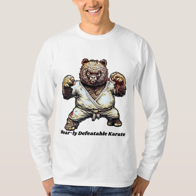 "Bear-ly Defeatable Karate" T-Shirt (Front)