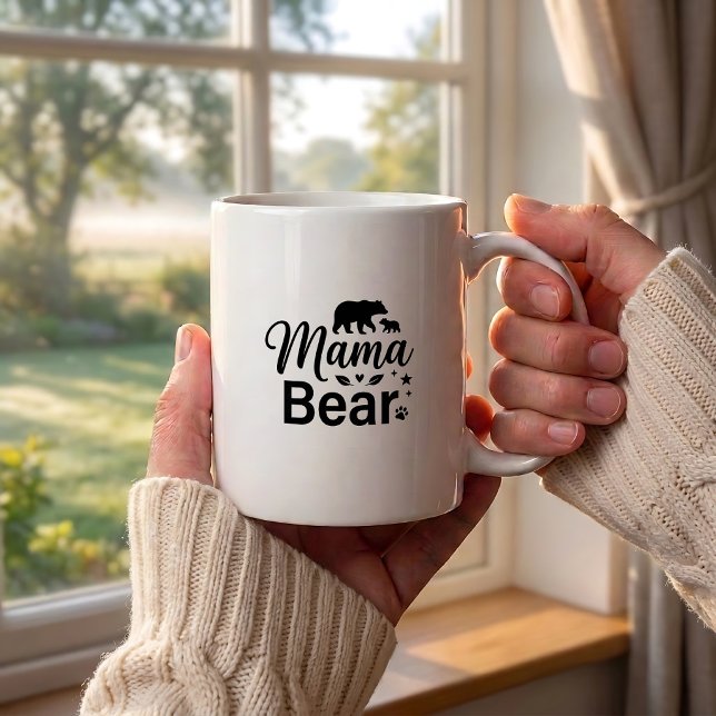 Bear Mama Coffee Mug, Funny Mum Life Quote Mug (Creator Uploaded)