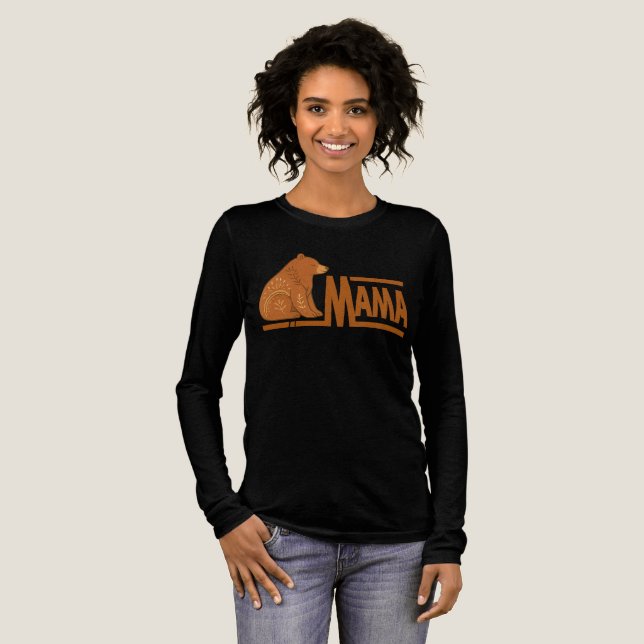 Bear Mama T-Shirt Tri-Blend Shirt (Full Front)