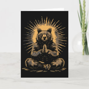 Bear Meditation Buddhist Zen Buddha Spirituality Y Card