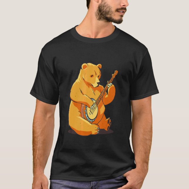 Bear Men's Music Women's Musician Animal T-Shirt (Front)