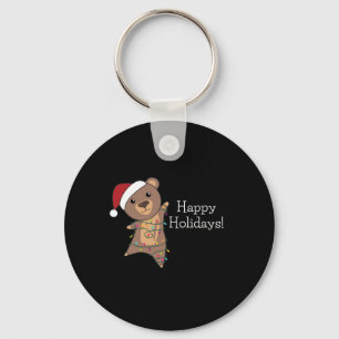 Bear Merry Christmas Winter Animals Bears Key Ring