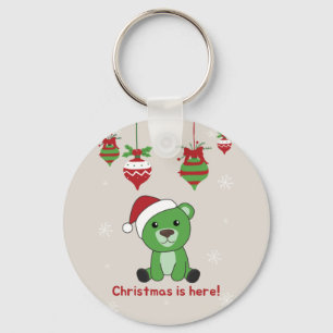 Bear Merry Christmas Winter Animals Bears Keychain
