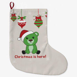 Bear Merry Christmas Winter Animals Bears Large Ch Stocking