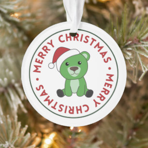 Bear Merry Christmas Winter Animals Bears Ornament