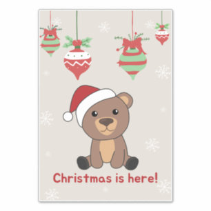 Bear Merry Christmas Winter Animals Bears Sticker