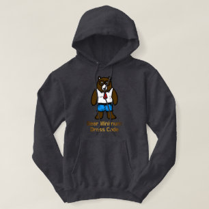 Bear Minimum Funny Office Pun Art Hoodie