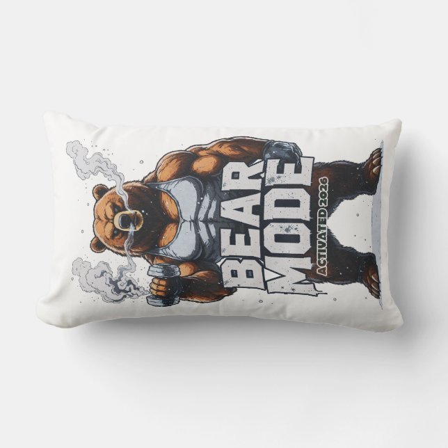 Bear Mode Activated 2026 Lumbar Cushion (Front)