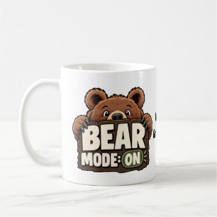 Bear Mode On: Funny Grizzly Bear Animal Graphic Coffee Mug