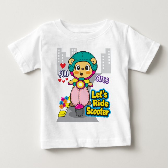 Bear motorcycle  baby T-Shirt (Front)