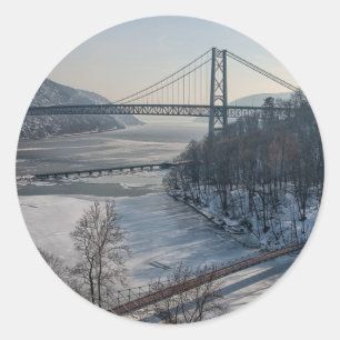 Bear Mountain Bridge Classic Round Sticker