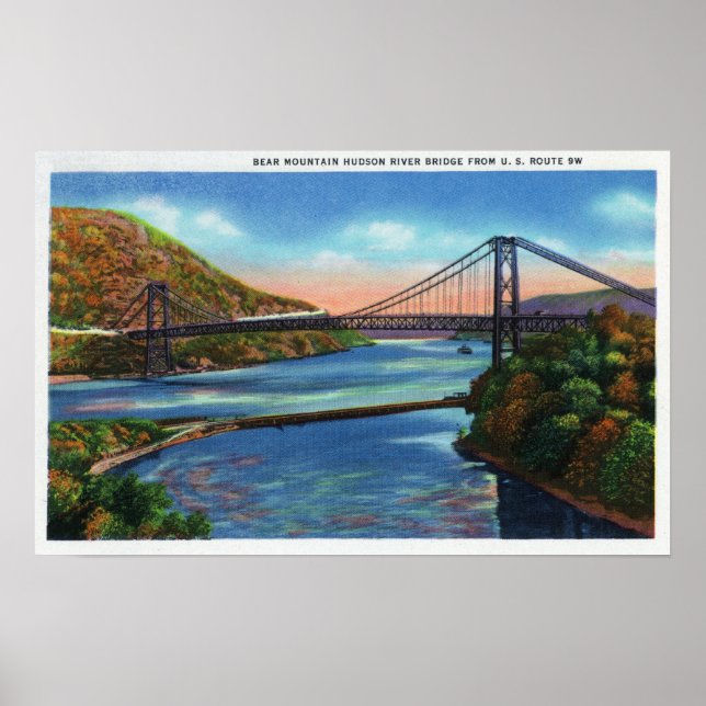 Bear Mountain Hudson River Bridge Poster (Front)