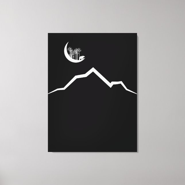 Bear Mountain Moon Canvas Print (Front)