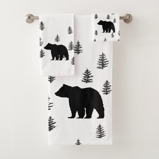 Bear Mountain Pattern Bath Towel Set (Insitu)