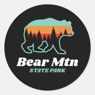 Bear Mountain State Park New York Retro Vintage Classic Round Sticker