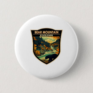 Bear Mountain State Park New York Travel Vintage 6 Cm Round Badge