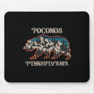 Bear Mountains Poconos Pennsylvania Pa Vintage 80s Mouse Pad