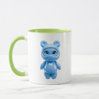 Bear Mug Glossy Kawaii Blue