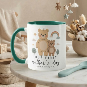 Bear Mum Baby First Mothers Day Design Mug