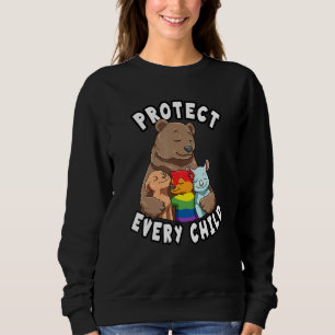 Bear Mum Protecting Her Children Caring For All Pa Sweatshirt
