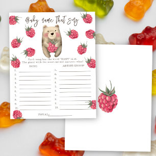 Bear - Name that song baby shower game
