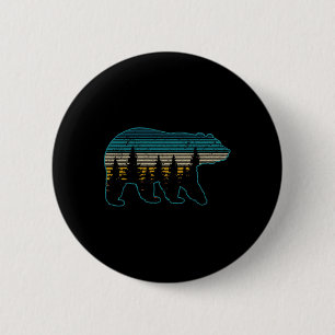 Bear Nature Grizzly Brown Black Bear Hiking Huntin 6 Cm Round Badge
