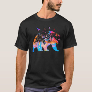 Bear Nature Outdoor Mountains Forest Trees Bear Wi T-Shirt