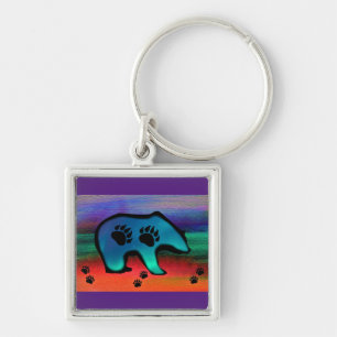 Bear Northern Lights Spirit Bear Key Ring