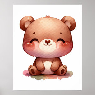 Bear Nursery Art Poster