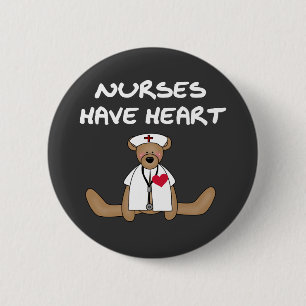 Bear Nurses Have Heart T-shirts and Gifts 6 Cm Round Badge