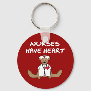 Bear Nurses Have Heart T-shirts and Gifts Key Ring