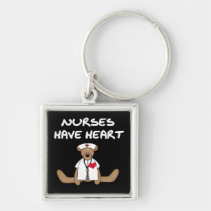 Bear Nurses Have Heart T-shirts and Gifts Key Ring